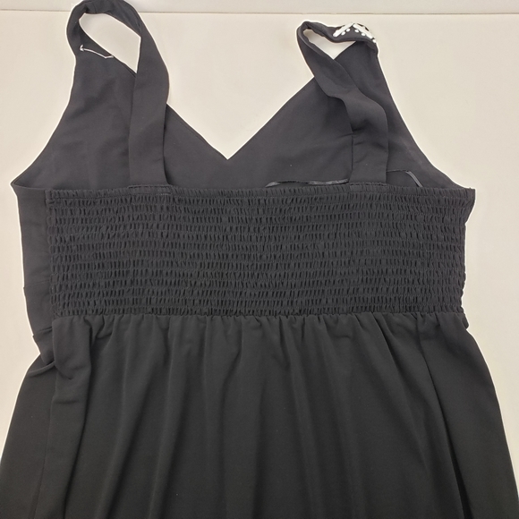 Style & Co Black Maxi Dress with White Beading - Picture 6 of 10